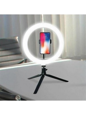 BUFFER® 10inç 26cm Youtube Instagram Tiktok Selfie  Stüdyo Video Fotoğraf Ring Light  Tripod Led Hal