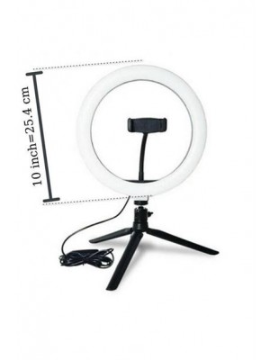 BUFFER® 10inç 26cm Youtube Instagram Tiktok Selfie  Stüdyo Video Fotoğraf Ring Light  Tripod Led Hal