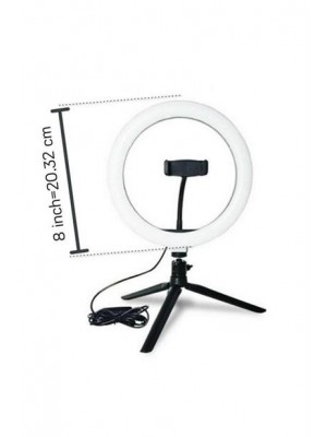 BUFFER® 8inç 20cm Youtube Instagram Tiktok Selfie  Stüdyo Video Fotoğraf Ring Light  Tripod Led Halk