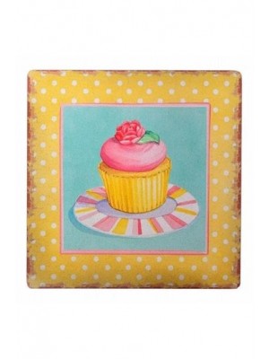 BUFFER® Decotown Duvar Panosu 40*40 Cup Cake Muffin Motifli Duvar Süsü