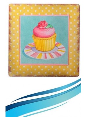 BUFFER® Decotown Duvar Panosu 40*40 Cup Cake Muffin Motifli Duvar Süsü