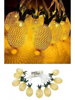 BUFFER® Dekoratif Pilli Pineapple Ananas Pilli Şerit Led Işık (1 Metre)