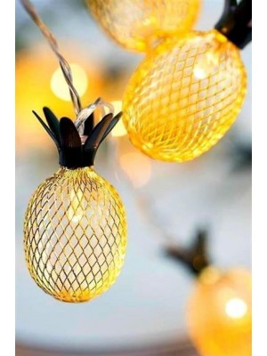 BUFFER® Dekoratif Pilli Pineapple Ananas Pilli Şerit Led Işık (1 Metre)