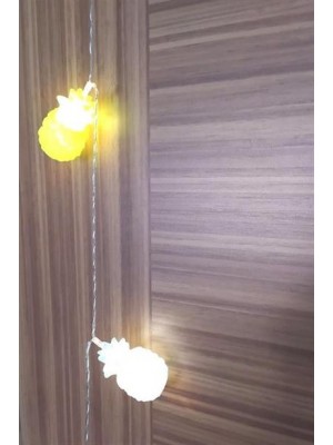 BUFFER® Karışık Renk Dekoratif Ananas Dolama 10’lu Şerit Led Işık Zinciri