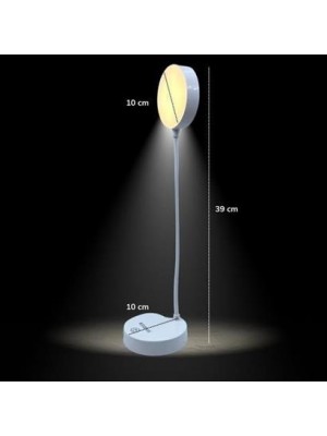 BUFFER® Yuvarlak USBli Dokunmatik 3 Kademeli 360 Derece  Özel Göz Korumalı Led Lityum Masa Lambası